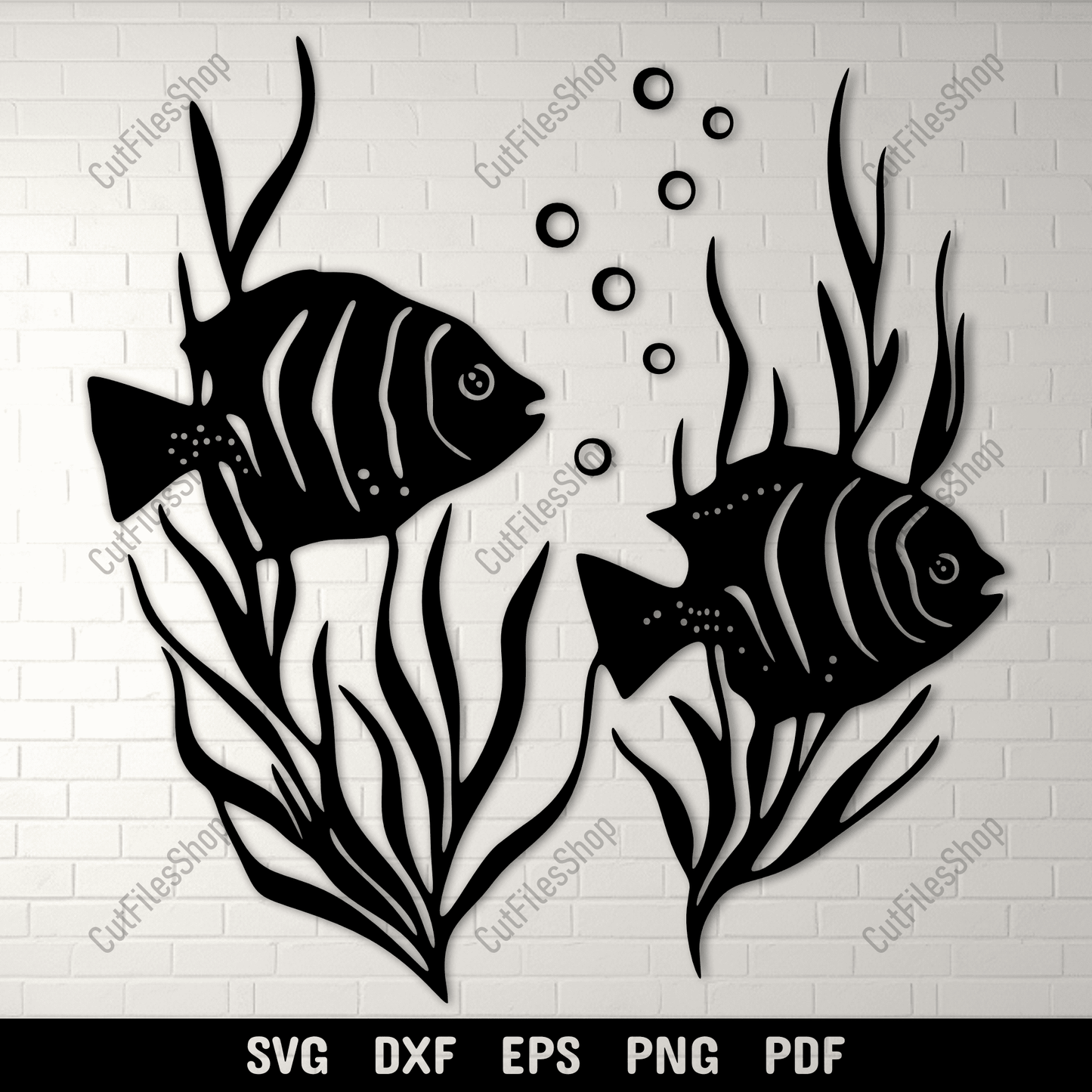 Fish SVG DXF file for CNC plasma metal cutting