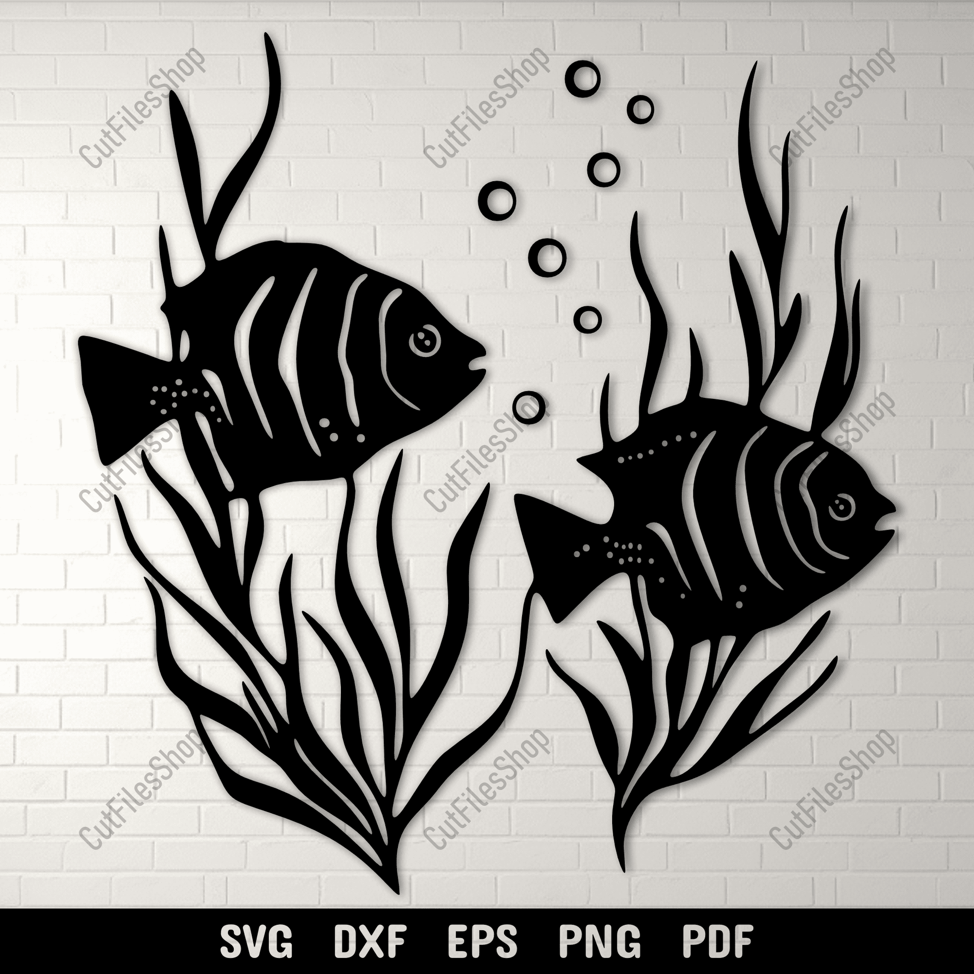 Fish SVG DXF file for CNC plasma metal cutting
