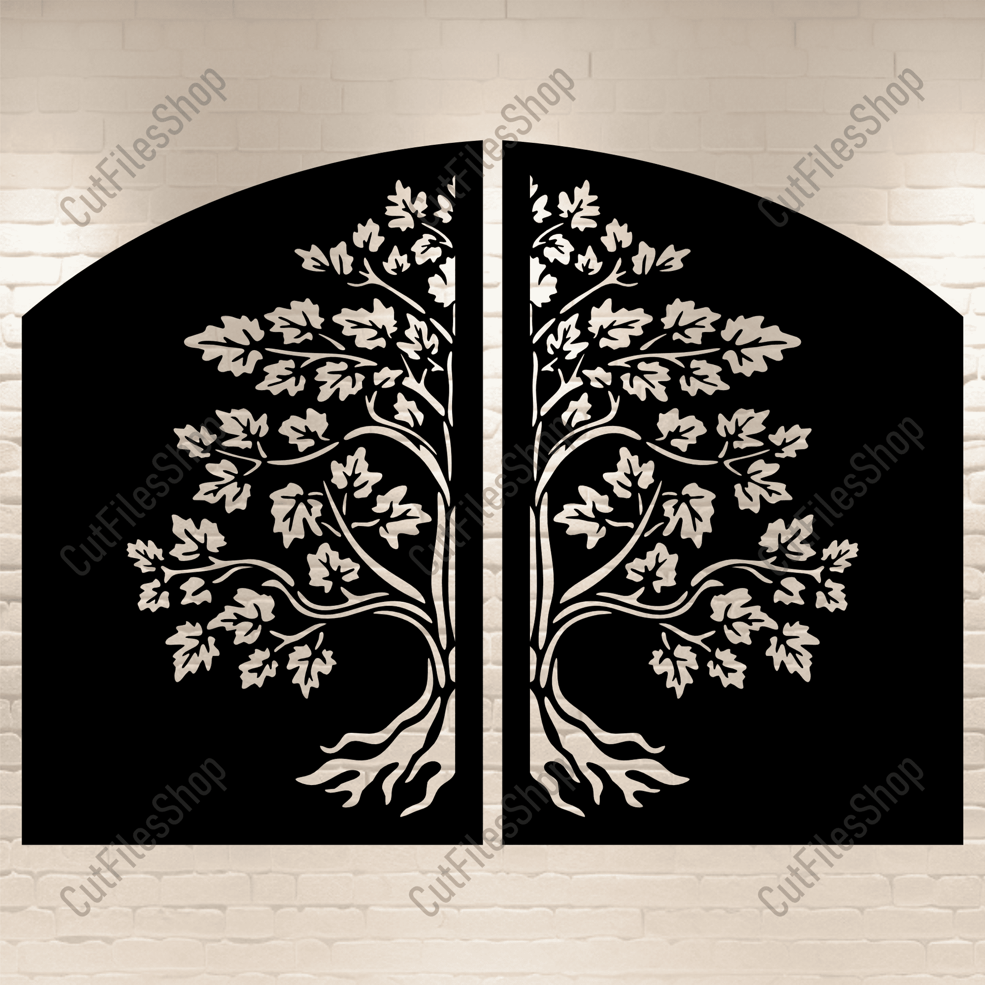 Professional Gate and Railing CNC Patterns: DXF Files Included, Tree Gate Design, Tree Svg, Home decor DIY