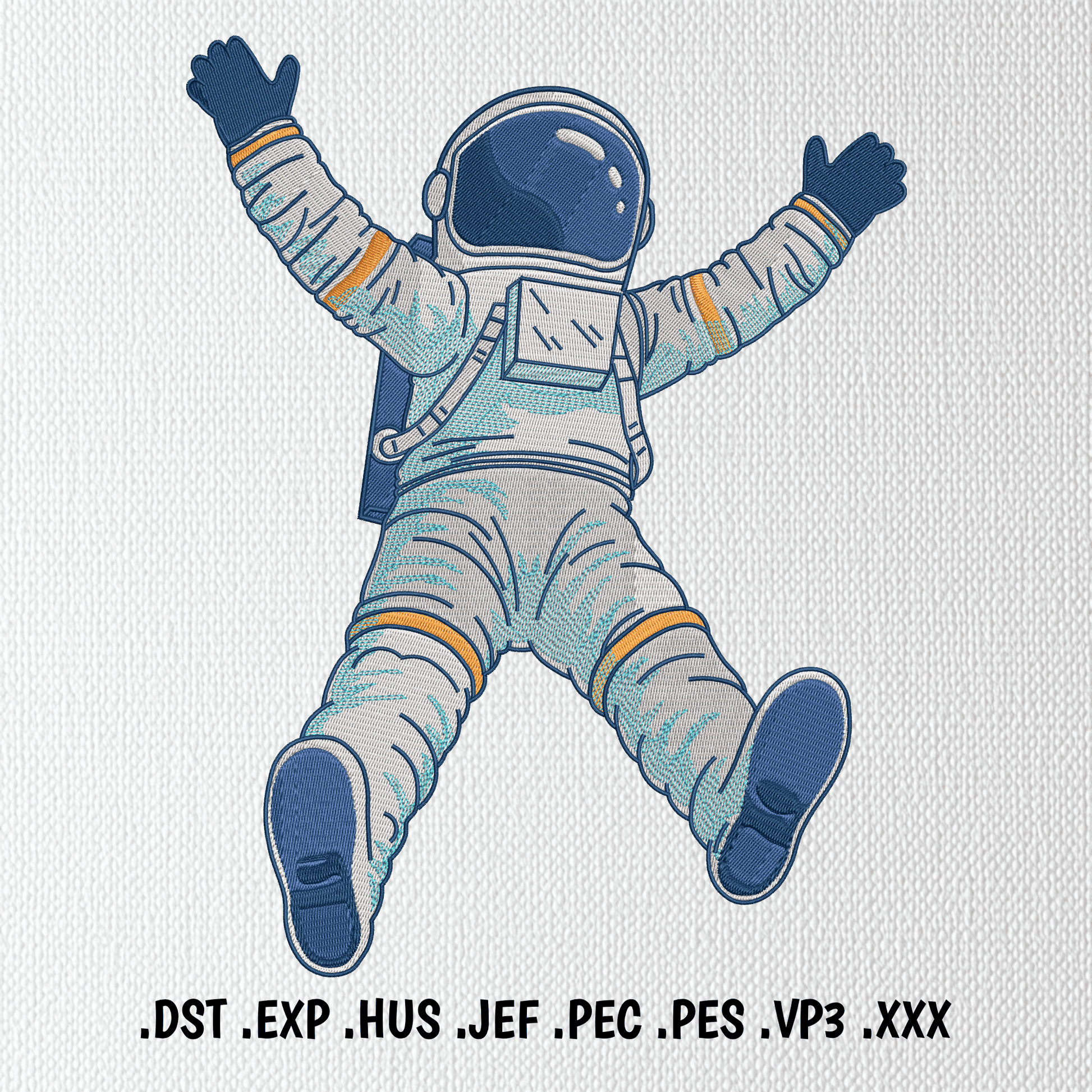 astronaut embroidery design machine embroidery file