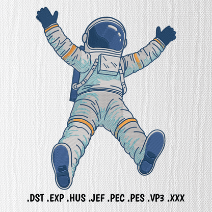 astronaut embroidery design machine embroidery file