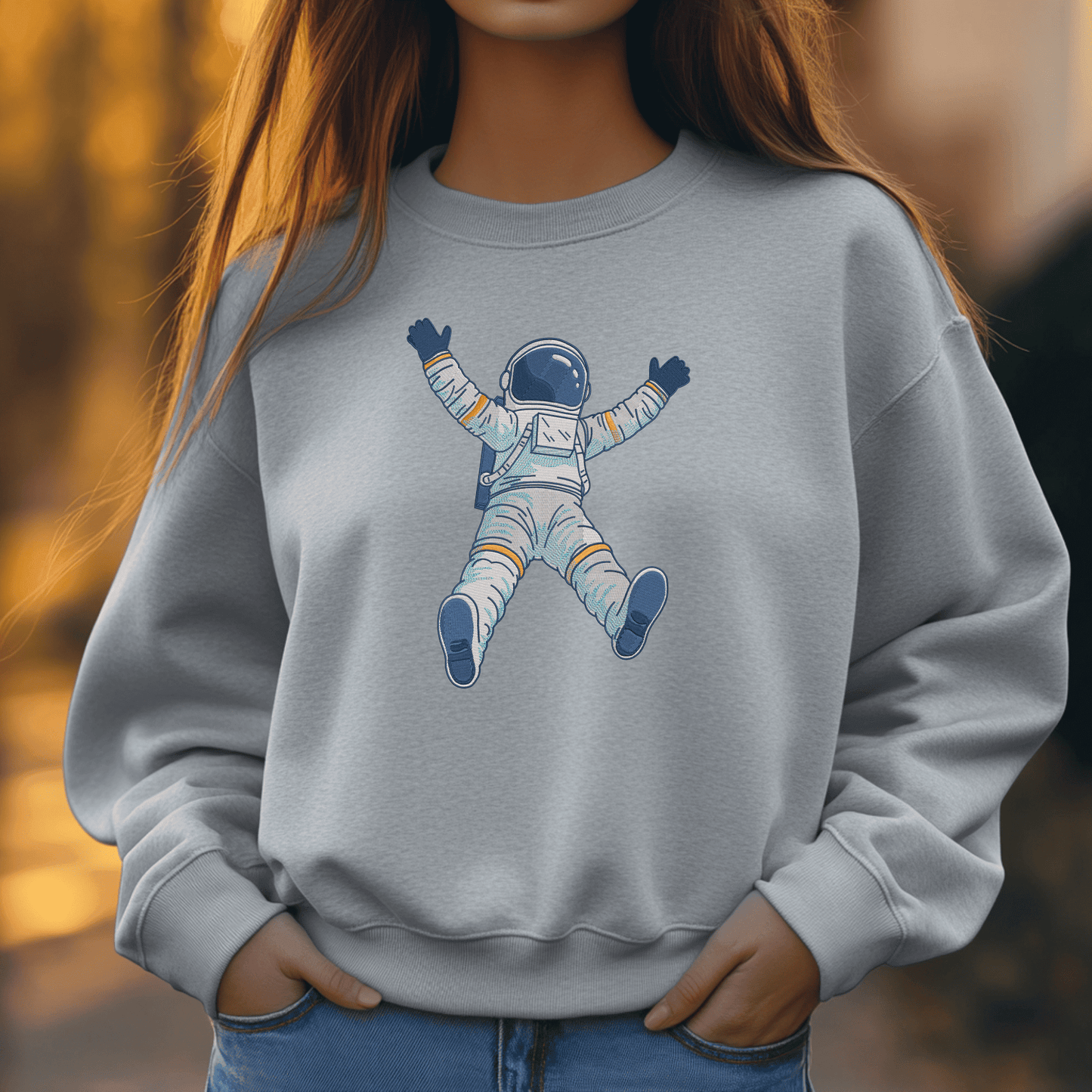 astronaut embroidery file pes dst jef