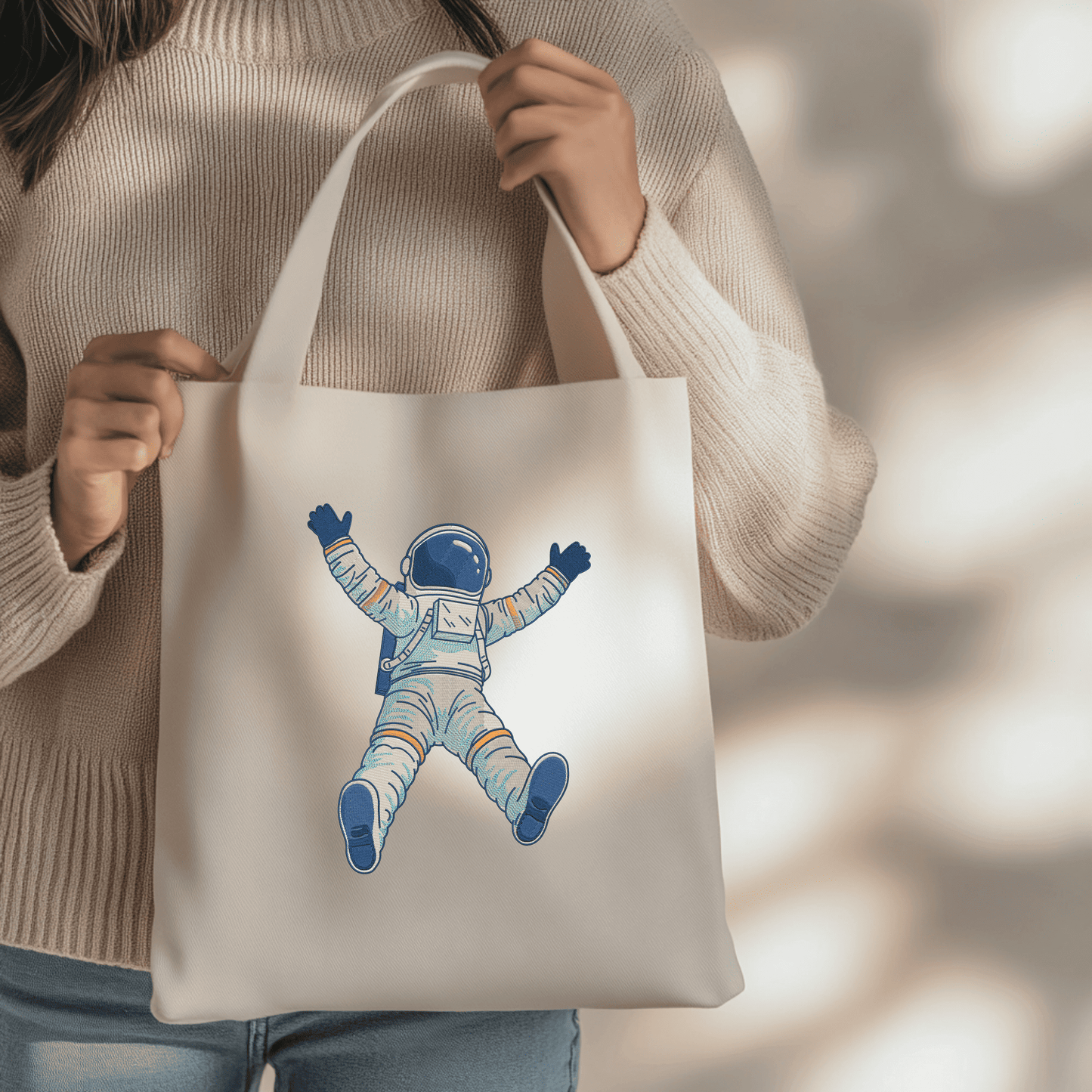 astronaut embroidery design digital download