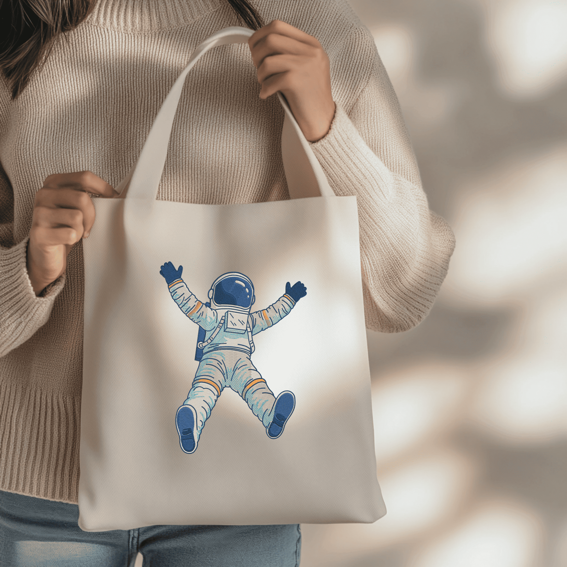 astronaut embroidery design digital download