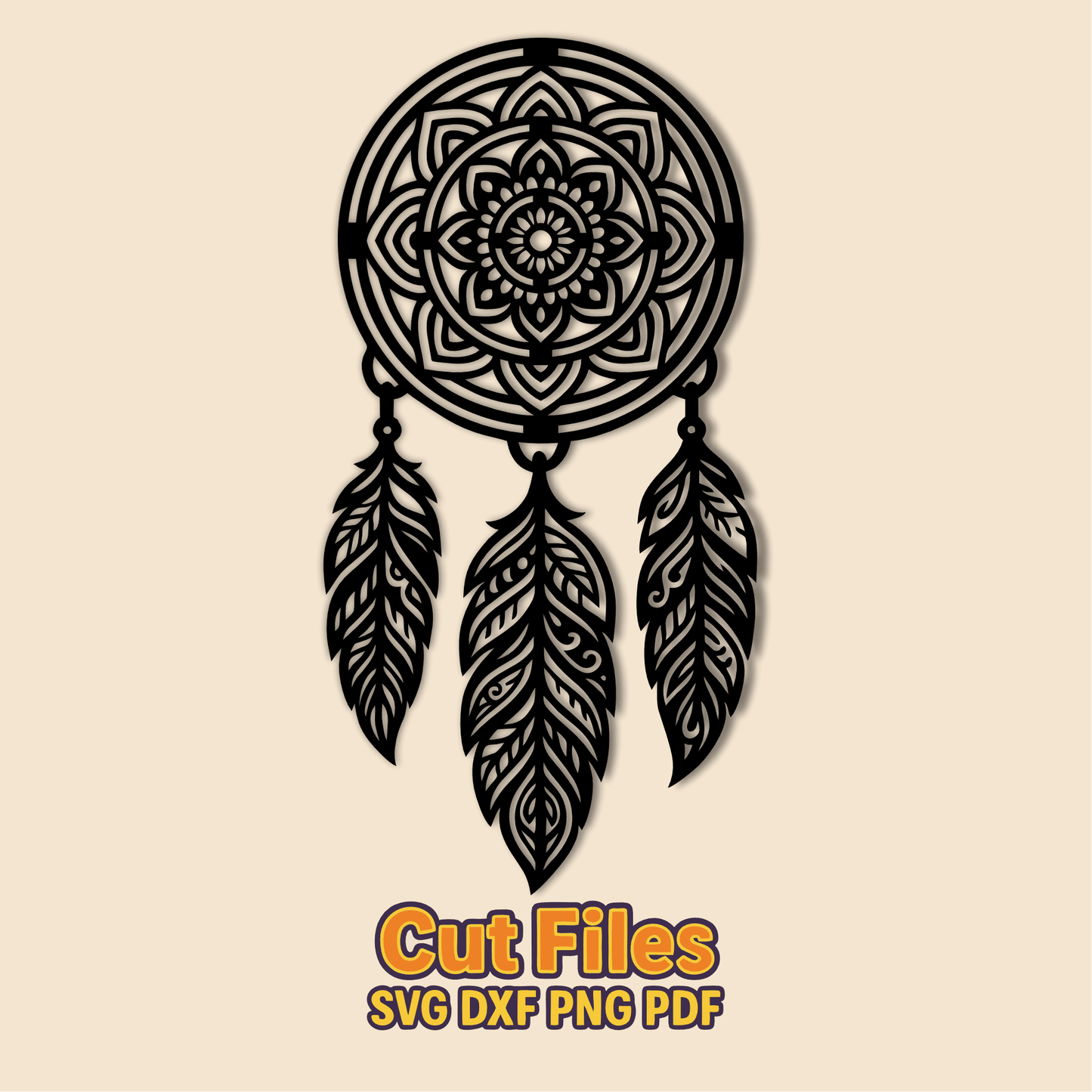 Dreamcatcher SVG DXF PNG PDF EPS bundle for cutting and engraving