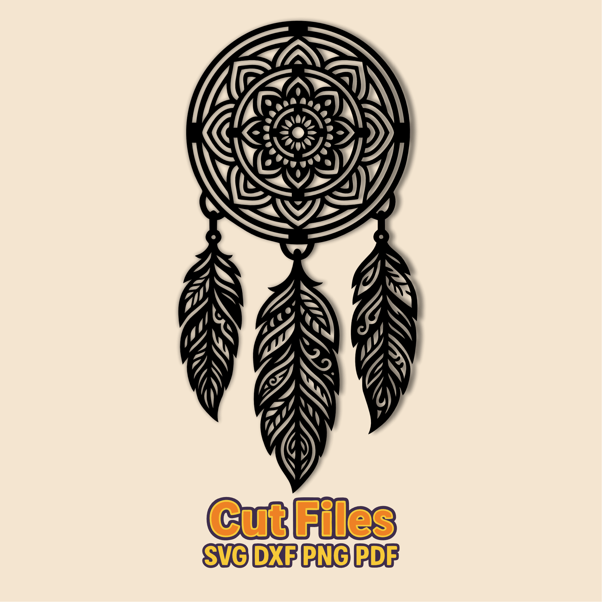 Dreamcatcher SVG DXF PNG PDF EPS bundle for cutting and engraving