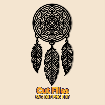 Dreamcatcher SVG DXF PNG PDF EPS bundle for cutting and engraving
