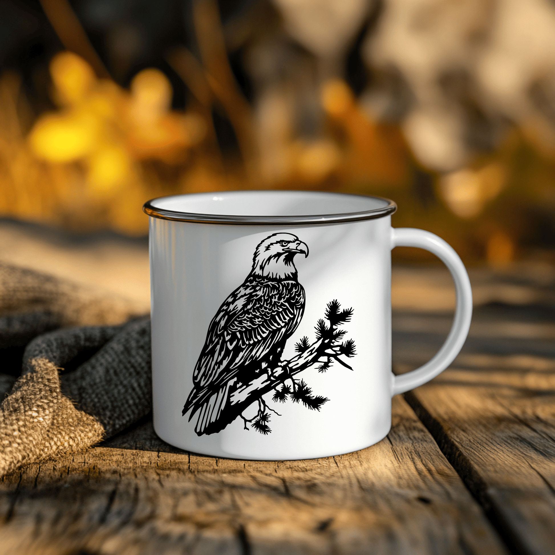Cricut Bald Eagle SVG, Branch Design for Wall Decals