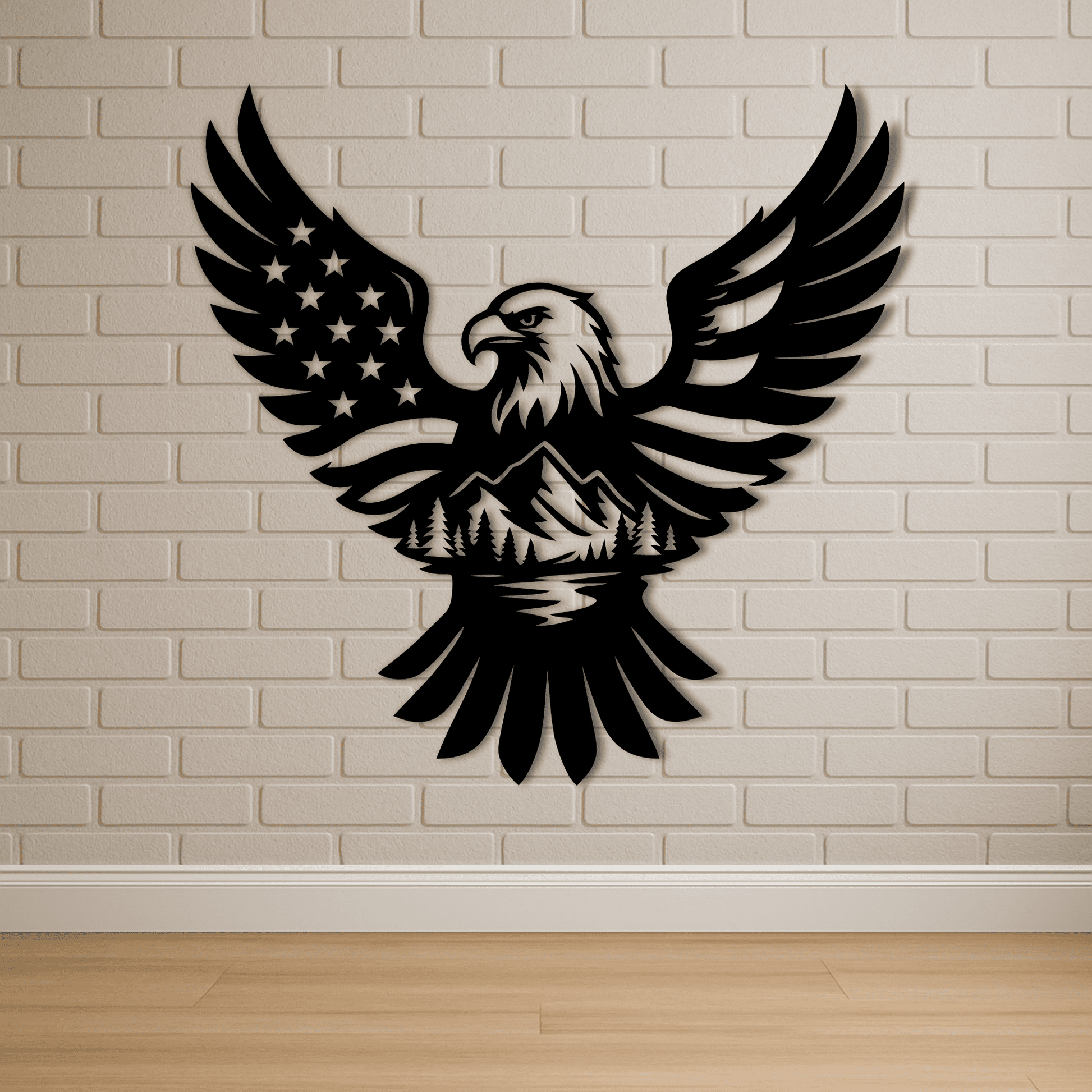 USA eagle SVG DXF PNG for CNC metal art