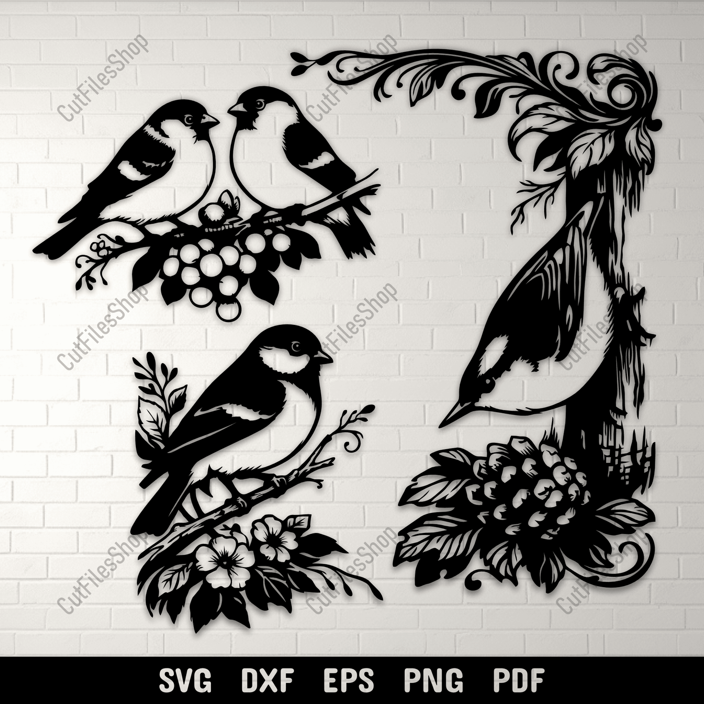 Bird SVG DXF EPS PNG for laser cutting, CNC and plasma