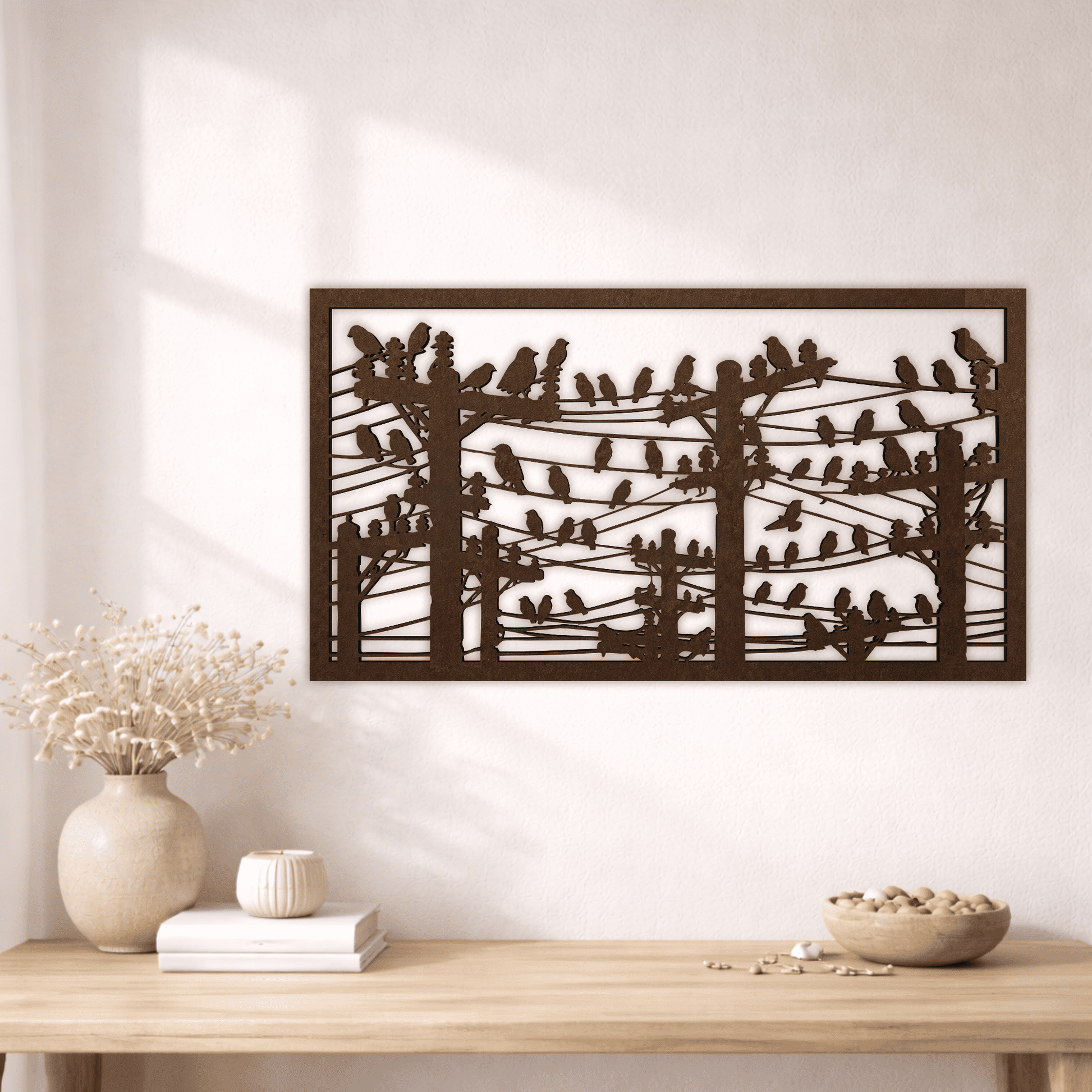 Birds on power lines SVG DXF