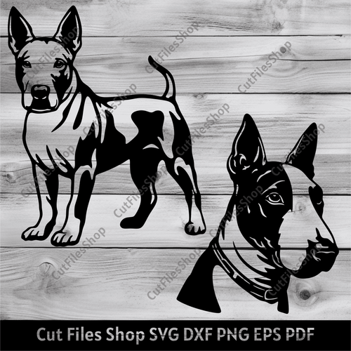 Bull terrier svg, Dogs dxf for Laser cut, Pets portrait dxf for cnc cutting, Bull Terrier Cricut, Silhouette Dog dxf, peeking dogs svg, cnc router files, t-shirt png design, svg image download