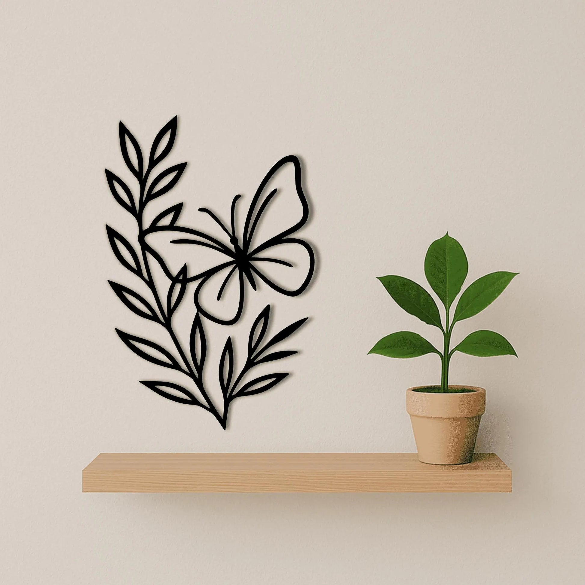 Botanical butterfly panel digital cutting file