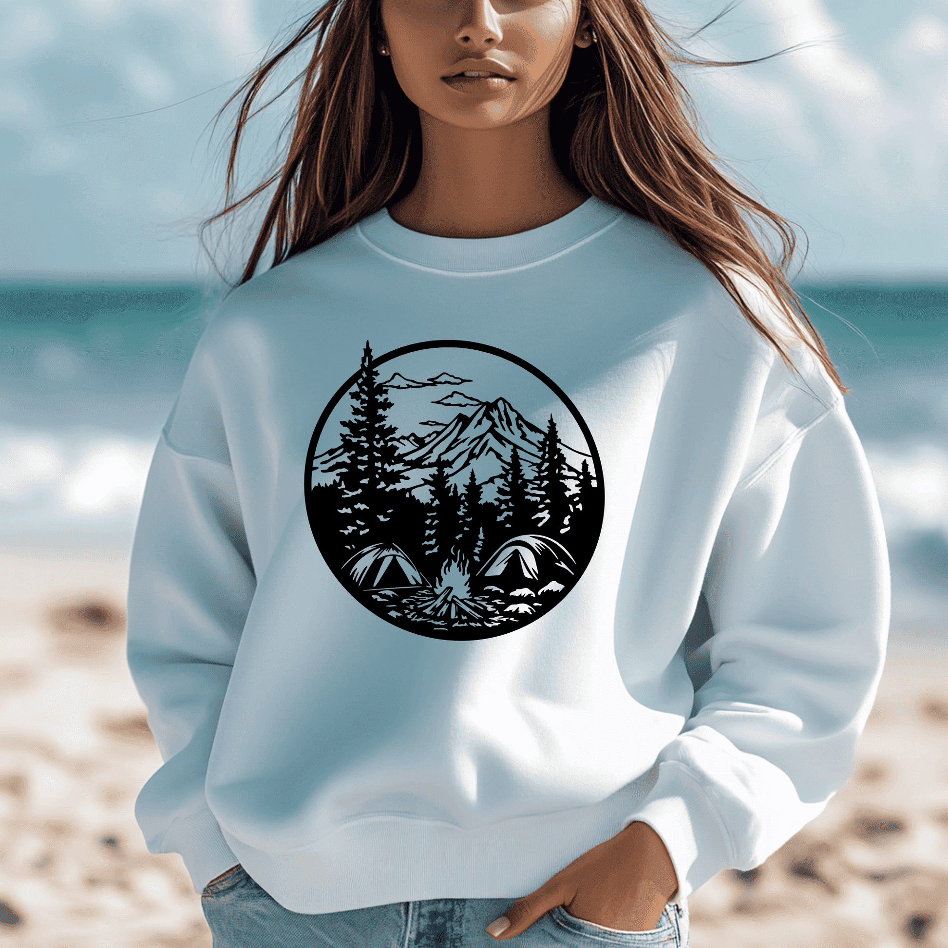 Camping tents and forest cut file design