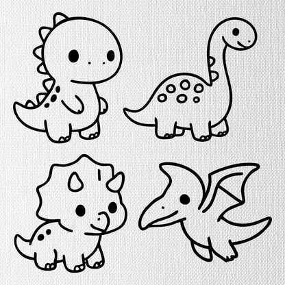 Cute dinosaur SVG EPS for laser cutting and plasma projects