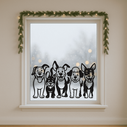 Funny puppy silhouettes DXF