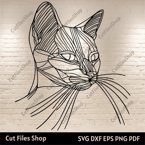 Cat Line Art SVG, Cutting files, Cat cut files for Cricut, Svg files for Cnc router, Cat Dxf for Laser, cat silhouette cut files, cnc files for sale, free svg files, free laser cut svg files, cnc files for wood, cut files shop