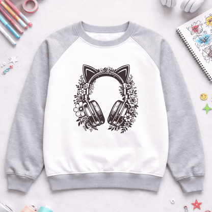cat ear headphones png design