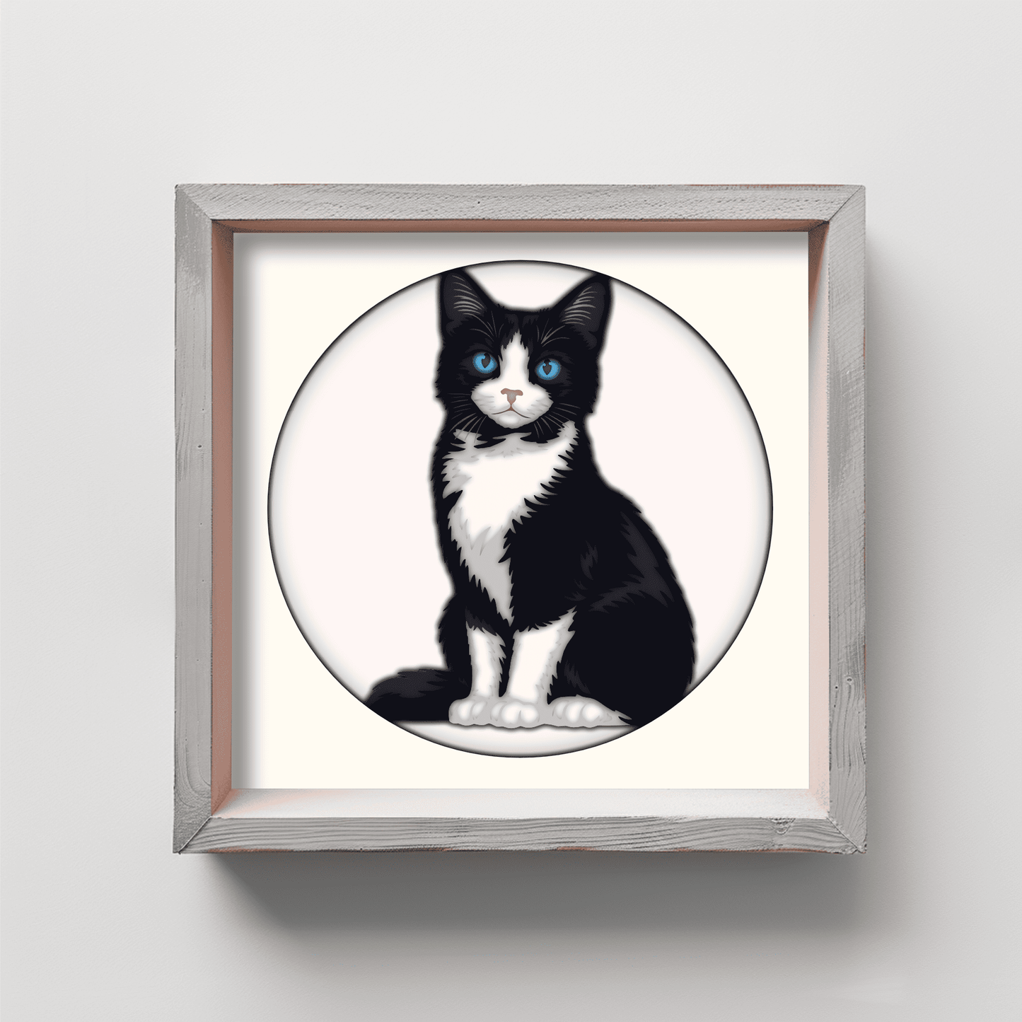 Cute cat 3D shadow box layered SVG DXF EPS PDF paper cut design