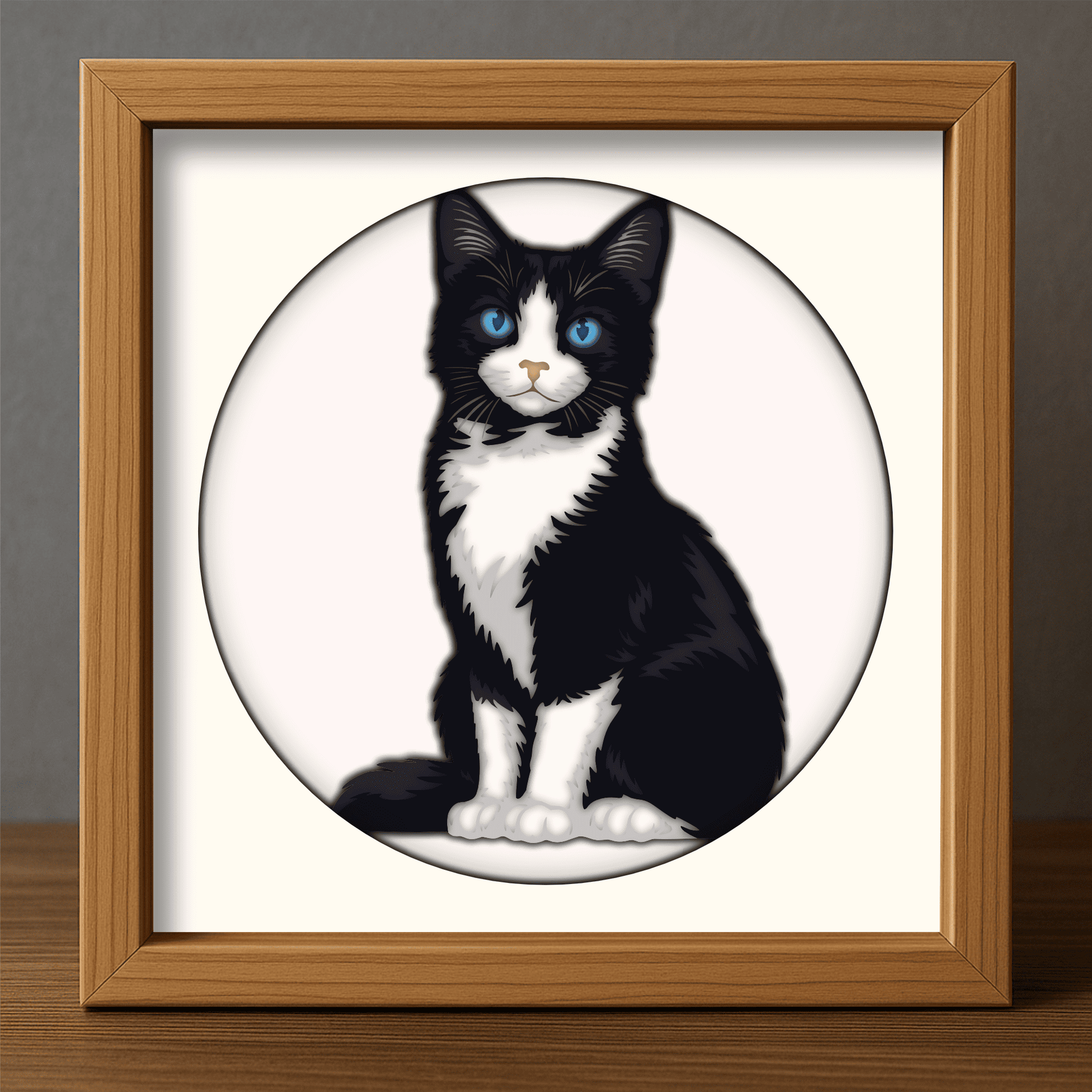 Cat light box SVG DXF EPS PDF files for cardstock crafts