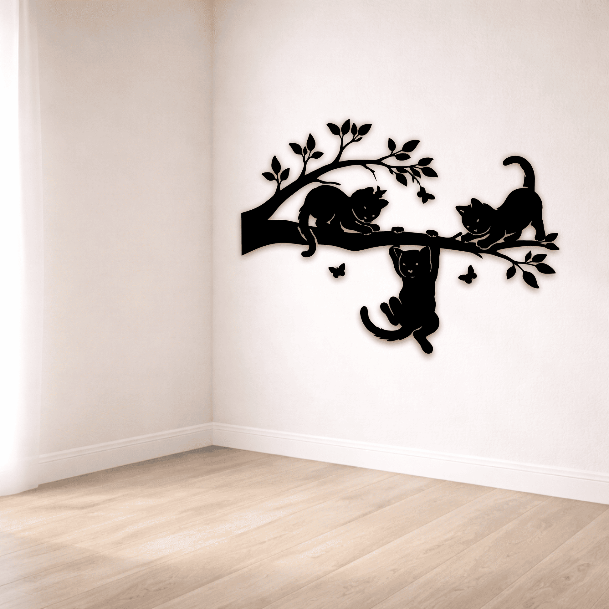 Cute cat silhouette DXF cutting file