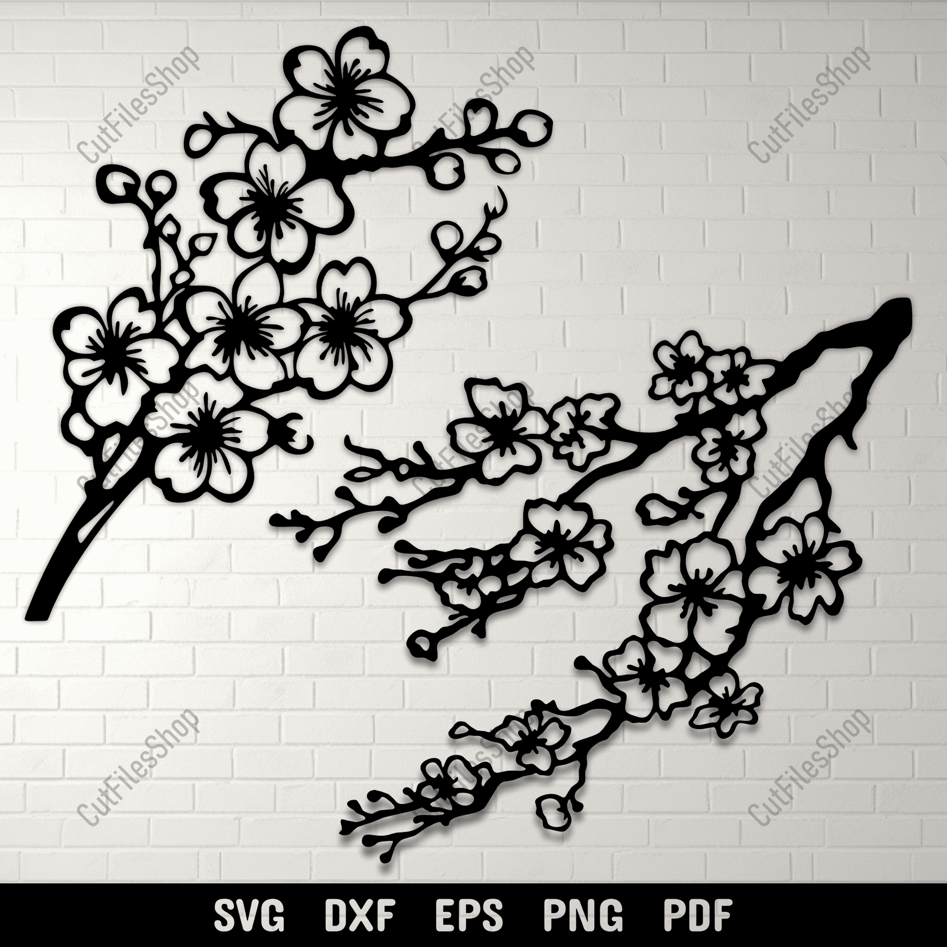 Cherry blossom SVG design for Cricut