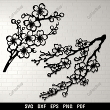 Load image into Gallery viewer, Cherry blossom SVG design for Cricut
