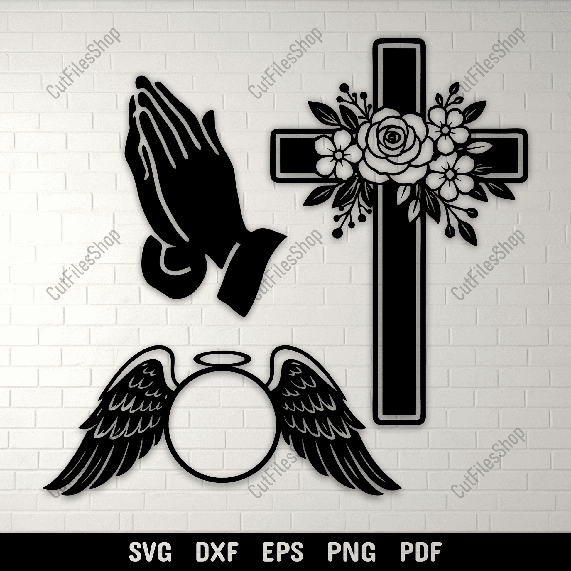Christian Cross SVG DXF EPS PNG for Cricut, laser cutting, CNC and sublimation