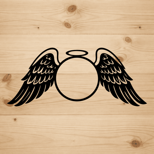 Angel wings with halo SVG EPS for Cricut, sublimation and crafts