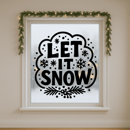 Let it snow Svg Png for Laser And Cricut, Vinyl decal Vector