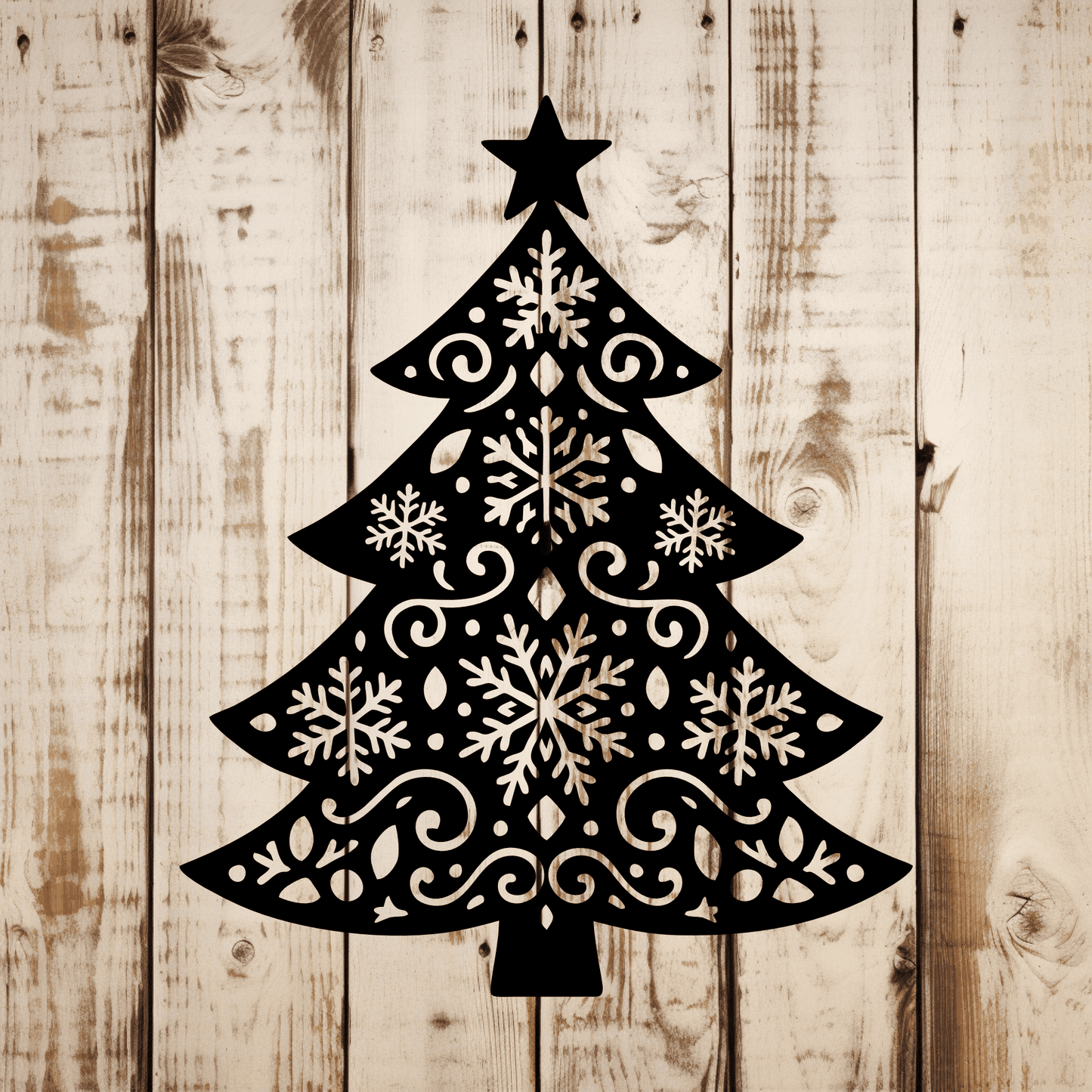 Christmas Tree dxf for laser and CNC