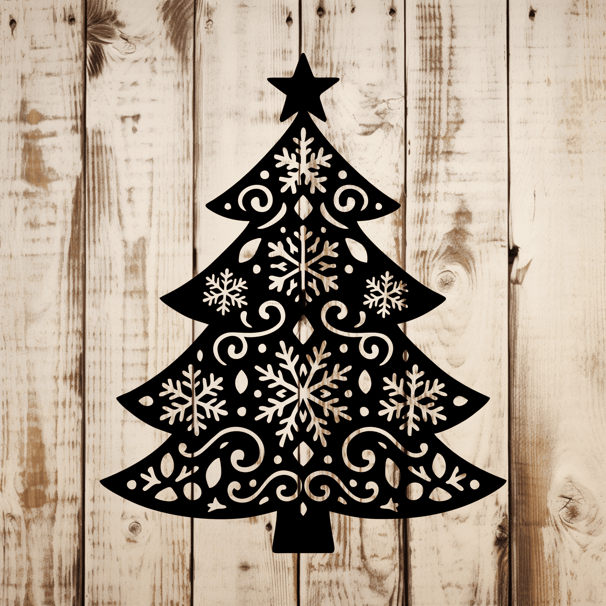 Christmas Tree dxf for laser and CNC