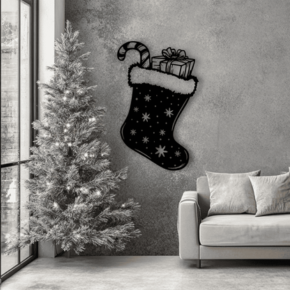 Christmas Stocking Vector Svg, Cut files for Cricut, Silhouette Project, Dxf for CNC, Sublimation Design, DIY Christmas Gift