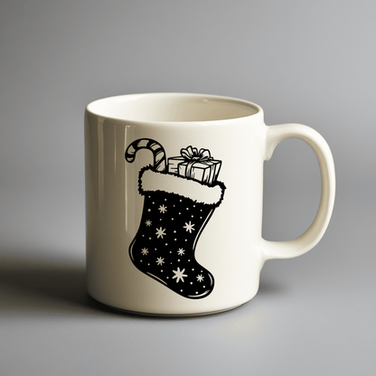 Customizable Christmas Stocking SVG: Print, Cut, and Sublimate