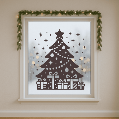 Christmas tree silhouette SVG for CNC projects