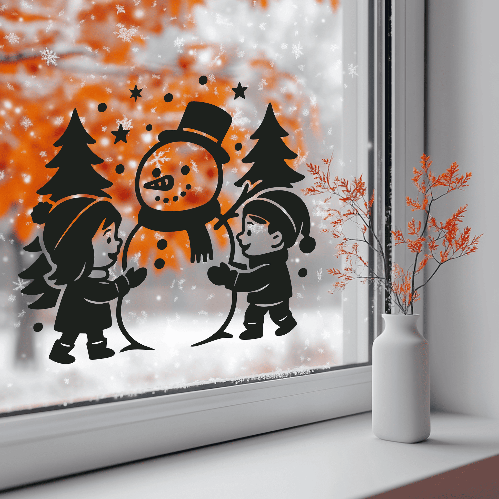 Festive Christmas scene DXF for laser engraving