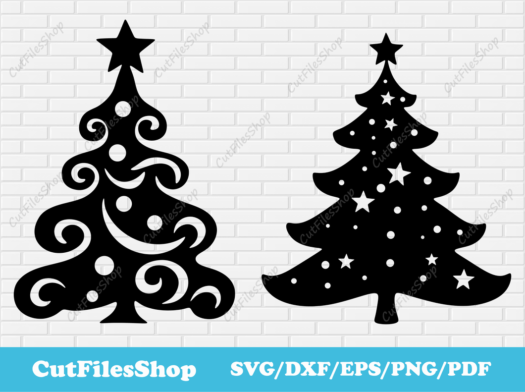 Christmas trees svg for Cricut, Christmas svg cutting files, Christmas tree dxf for Laser cut, Christmas T-shirt design, Christmas art svg, Christmas free vector, Christmas dxf for metal cutting, Christmas tree decoration, Christmas wall decor, dxf for cnc, free svg cut files shop, SVG files