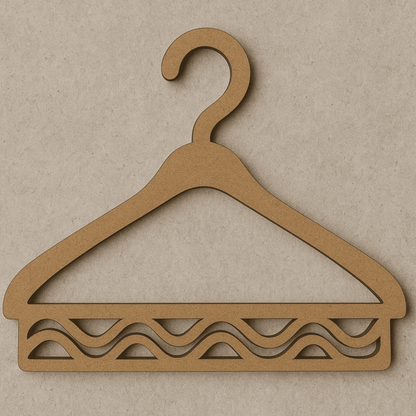 Decorative hanger SVG DXF set for DIY closet organization