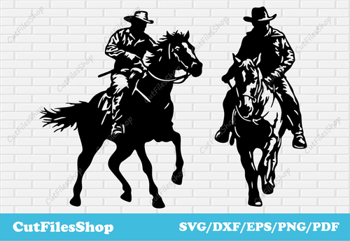 Cowboys dxf for laser cut, cowboys cnc designs, Silhouette cowboys, Stencils cowboys dxf, cowboys svg for cricut, cowboy dxf for plasma, shopper svg design, horse rider dxf, wall decor dxf, stencil svg, pattern dxf, free download dxf for cnc, free png files for sublimation, silhouette dxf design