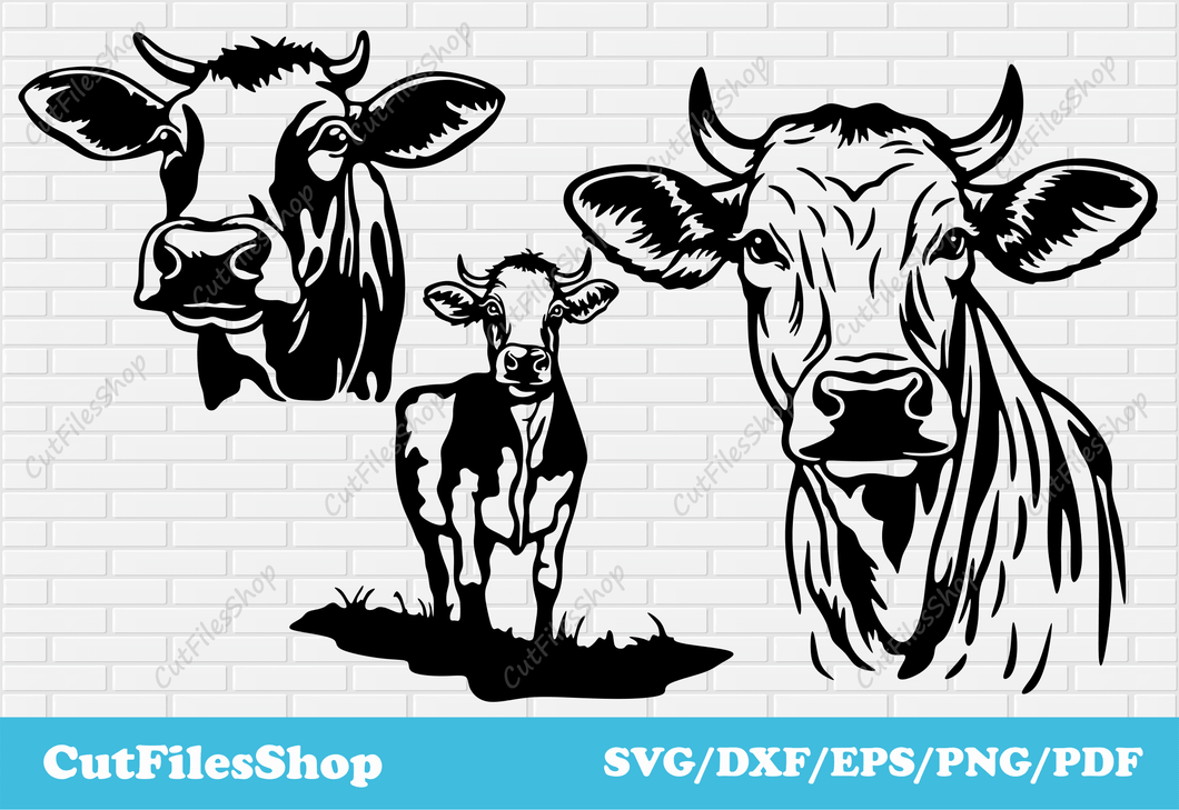 Farm cows svg for crafts, dxf cows for laser cut, cows for t shirt design, cows cut files, silhouette cows, peeking cows silhouette, cute cow svg, cow cut files for cricut, craft svg free, dxf free, eps files