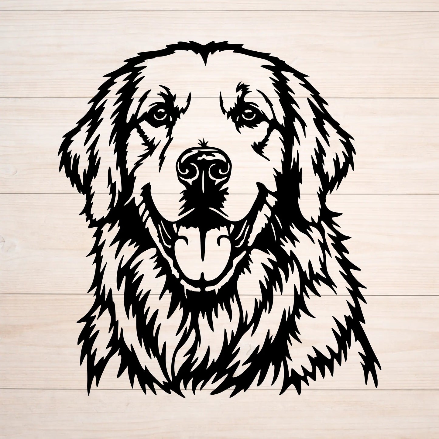Personalized laser cutting design made from pet photo for wood and metal projects