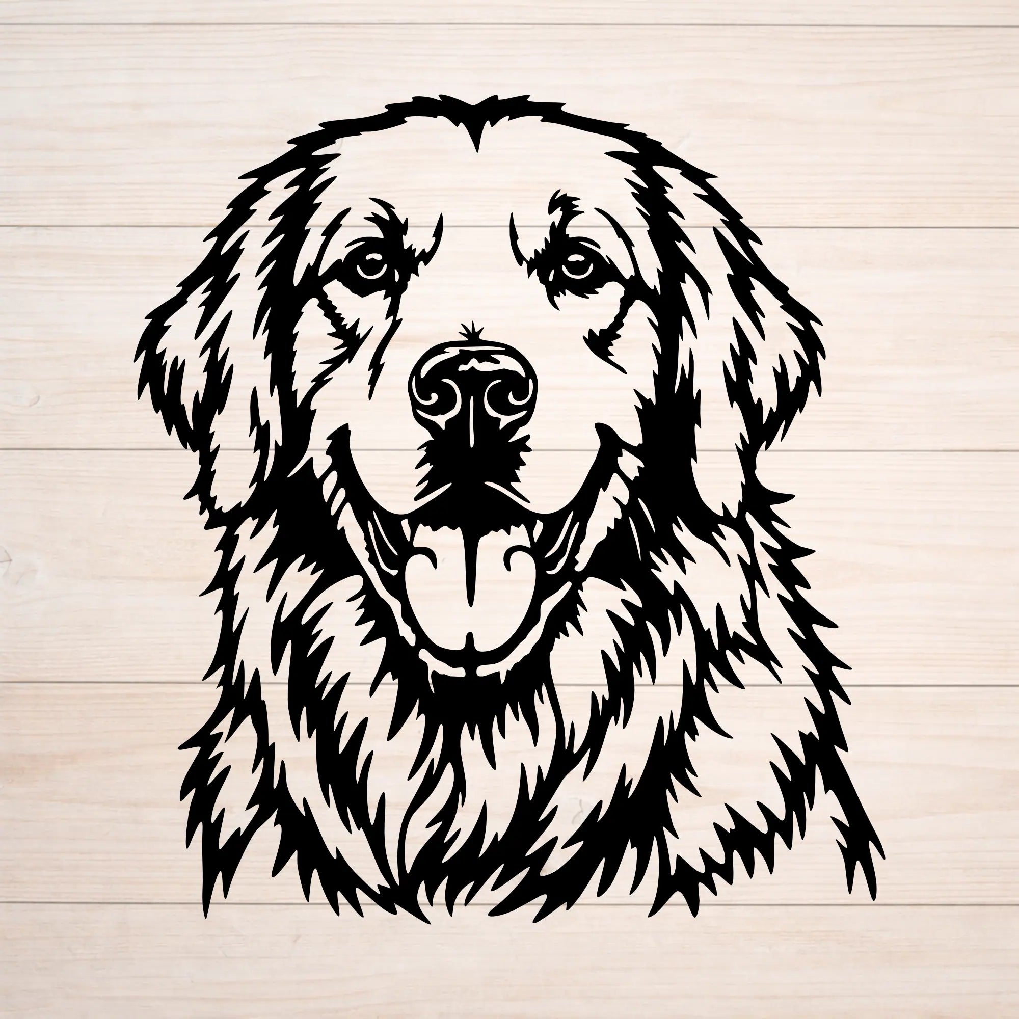 Personalized laser cutting design made from pet photo for wood and metal projects