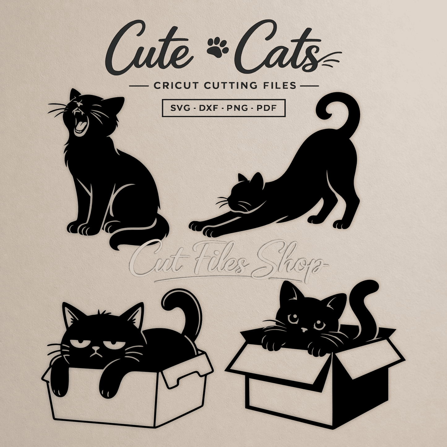 Cute cat SVG for Cricut projects