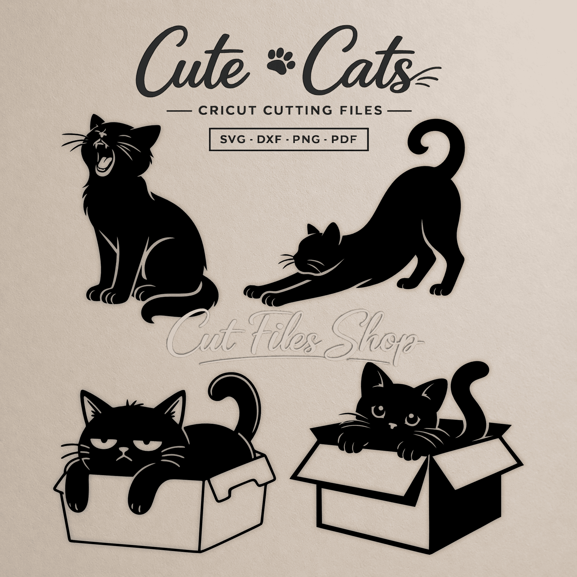 Cute cat SVG for Cricut projects