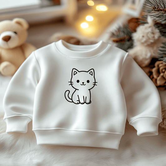 Cute sitting cat illustration for Cricut and Glowforge