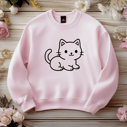 Cute kitty laying down SVG for kids’ projects