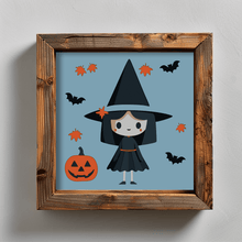 Load image into Gallery viewer, Cute Witch Svg for Cricut, 3d Light box Svg Template, Layered Shadow Box Svg, Glowforge Dxf files
