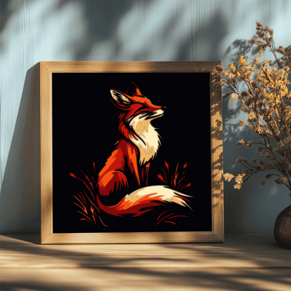 Fox silhouette layered SVG DXF EPS PDF file