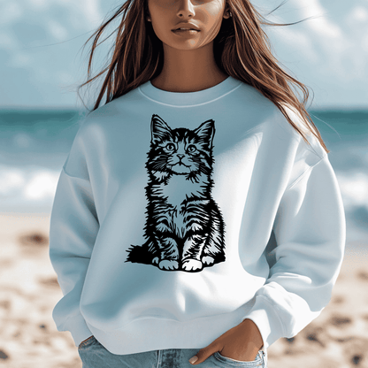 Kitten SVG & DXF Files for Cricut, Silhouette, and Sweatshirt design - Cut files shop