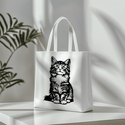 Cute Cat Sublimation Design, SVG for Cricut, DXF for Laser Cutting, Bag svg design